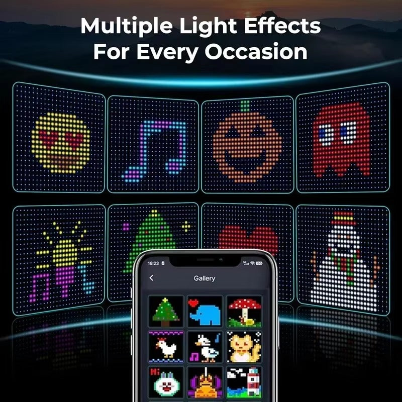 RGB curtain light display with multicolor LEDs