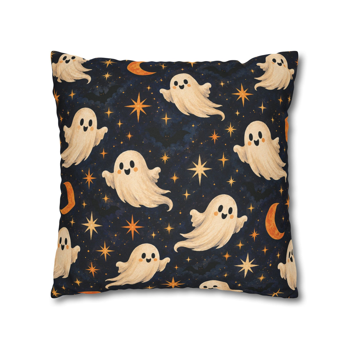 Moonlit Ghosts Halloween pillow cover with double-sided spooky design