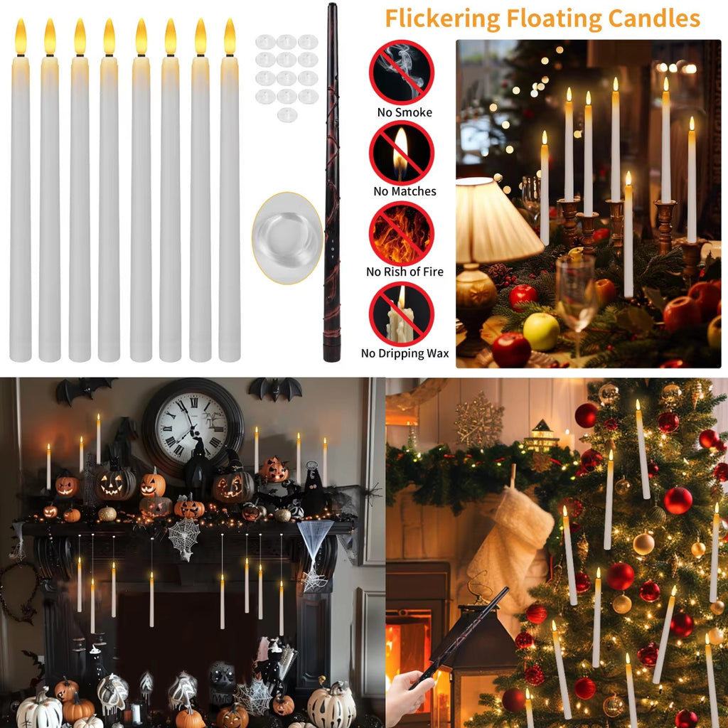 12-pack flameless floating LED candle set