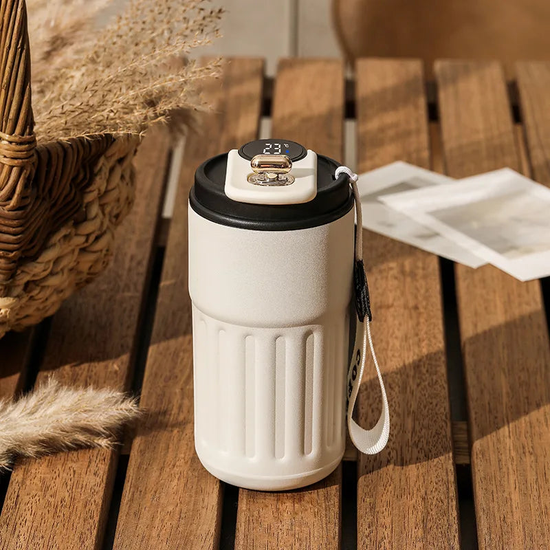 450ml LED Temperature Display Thermos Bottle | Stainless Steel Travel Mug