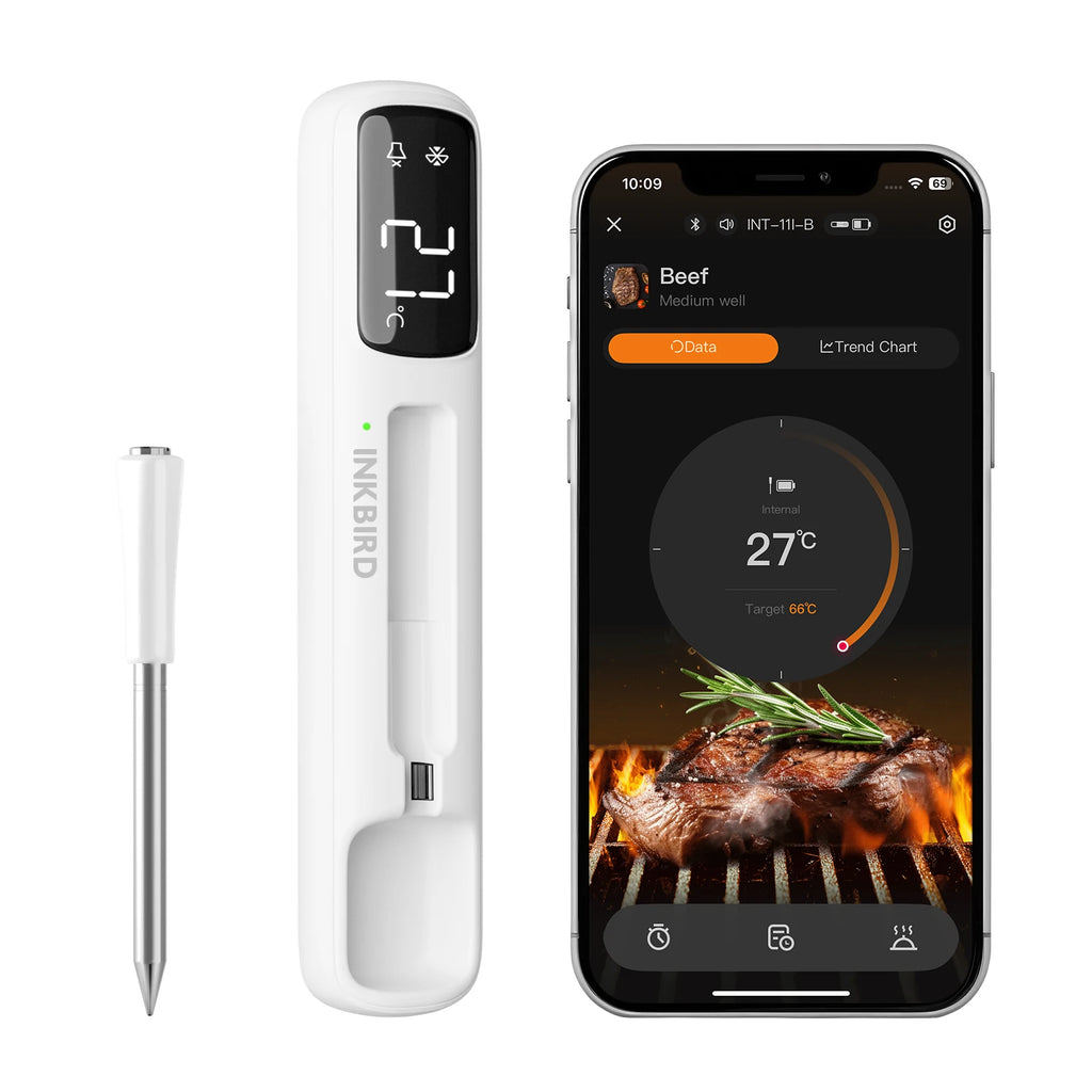 INKBIRD Mini Wireless Meat Thermometer | Bluetooth 5.4 | 1000ft Range
