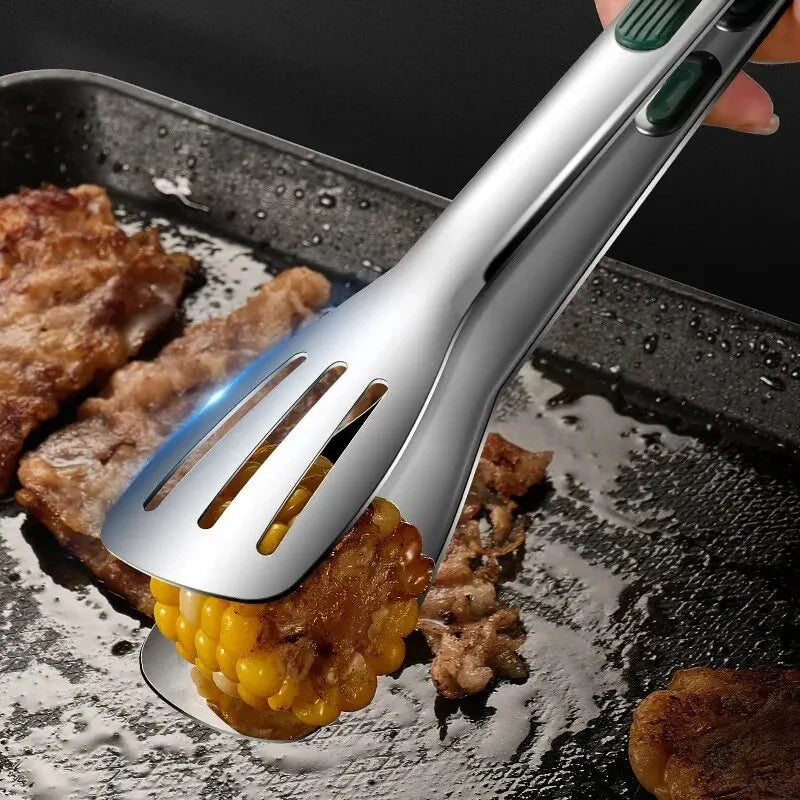 Stainless Steel Non-Slip Food Tongs | BBQ, Kitchen & Salad