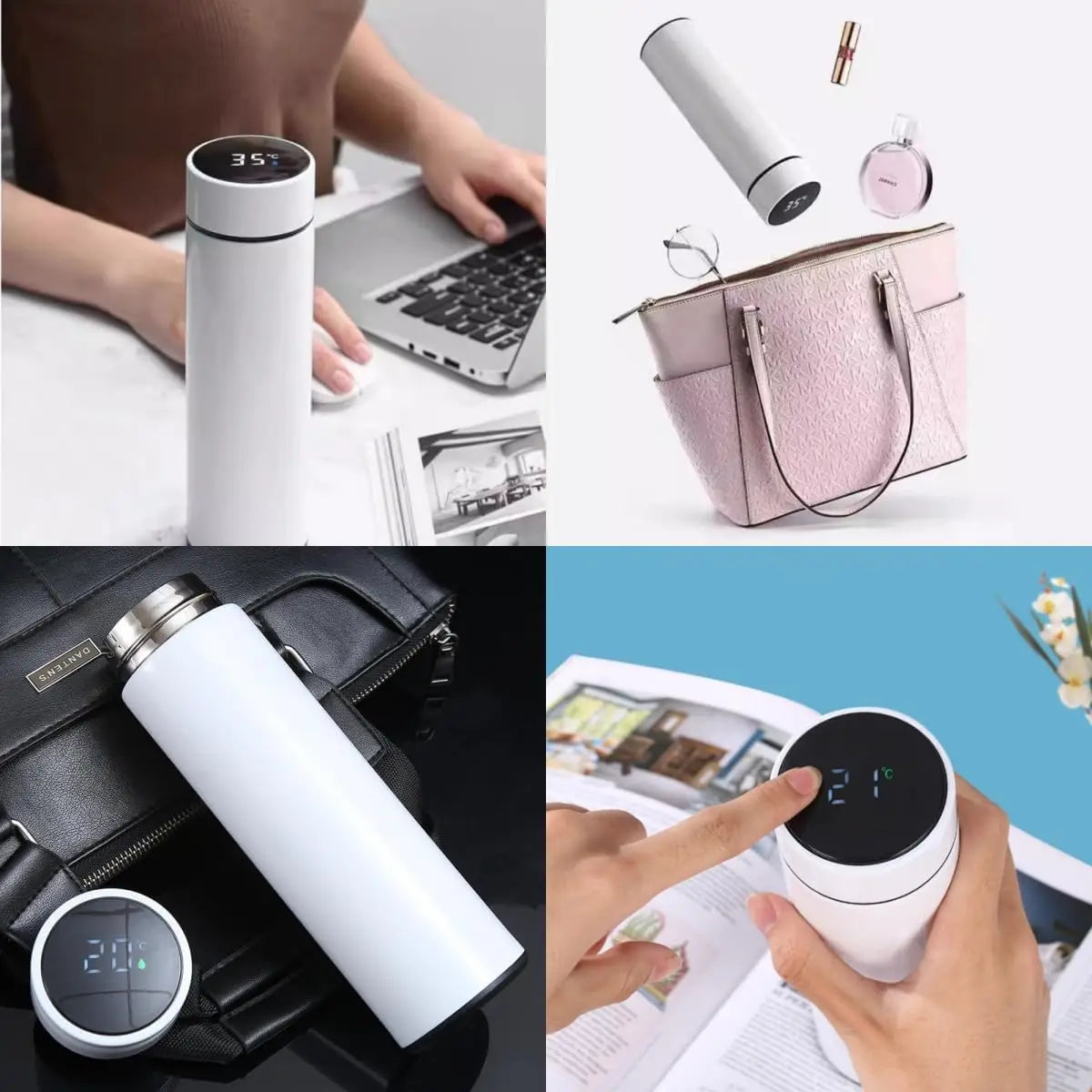 500ml Smart Thermos Cup — LED Temperature Display, Stainless Steel Vacuum Flask