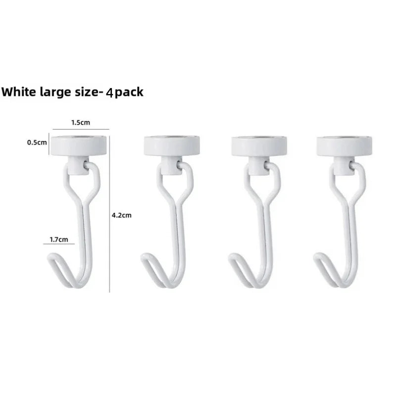 Heavy Duty Neodymium Rare Earth Magnetic Hooks for Cruise Ship Refrigerator Kitchen Home Office Hanging Organization Strong Hold