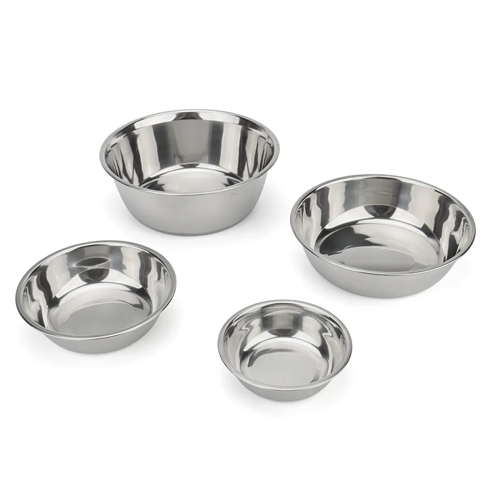 Dog Bowl Stainless Steel Pet Feeding Bowl Cat Food Drinking Feeder Bowl Durable Cheap For Small Medium Big Dogs