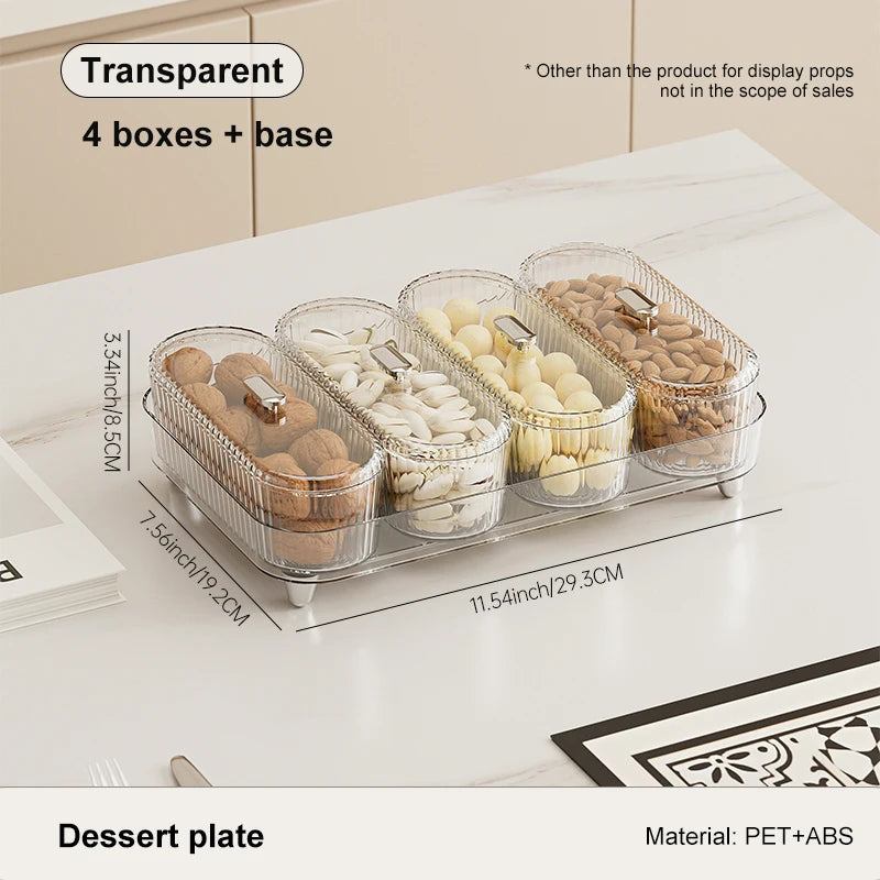 UFORU A Piece of Home Living Fruit Bowl for Living Room, Simple Style Nut and Dry Fruit Container with Lid