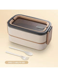 Stainless Steel 2-Layer Lunch Box — Leak-Proof Bento Box for Adults