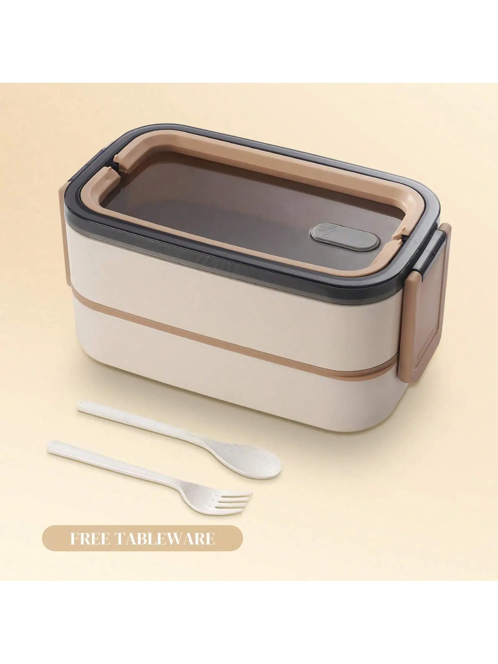 Stainless Steel 2-Layer Lunch Box — Leak-Proof Bento Box for Adults