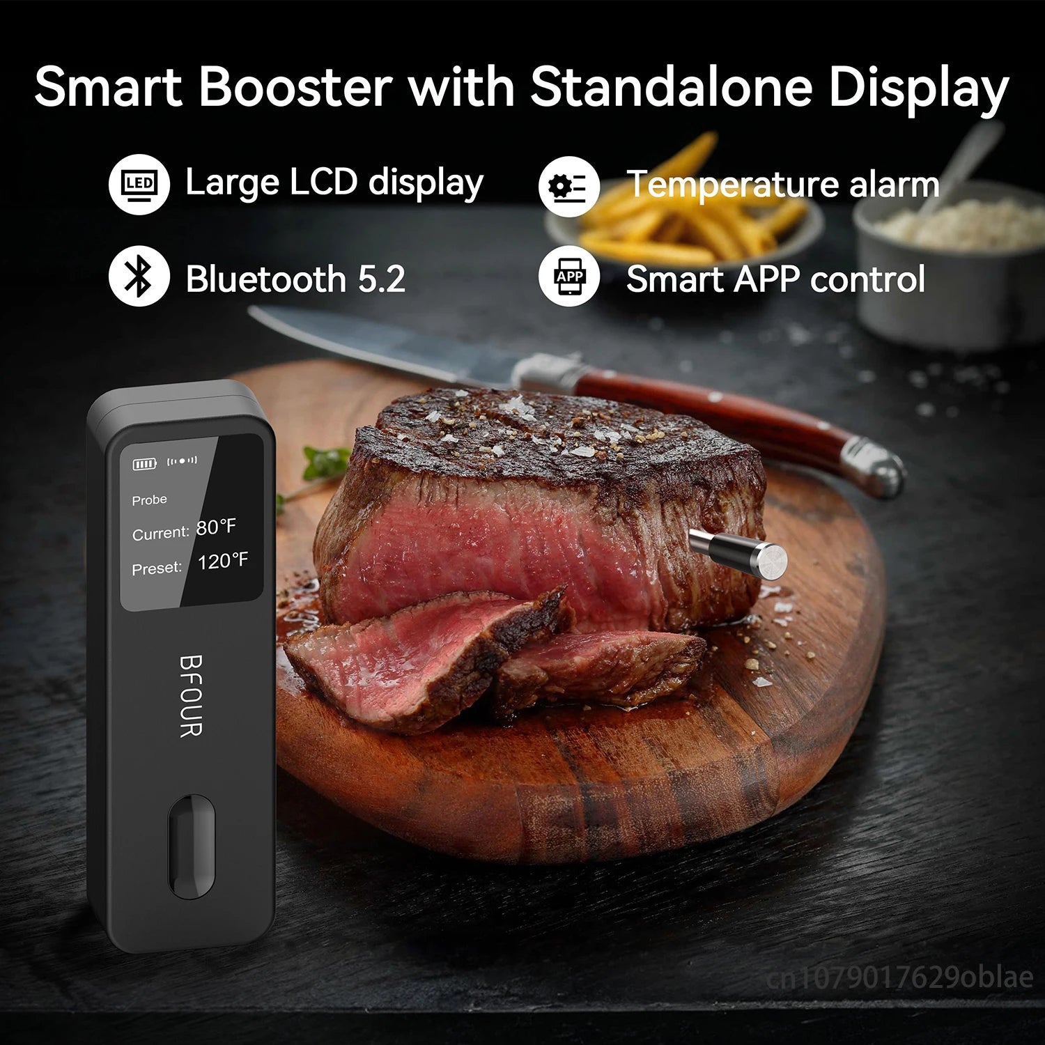 Wireless Bluetooth Meat Thermometer | IP67 Waterproof | BBQ & Oven