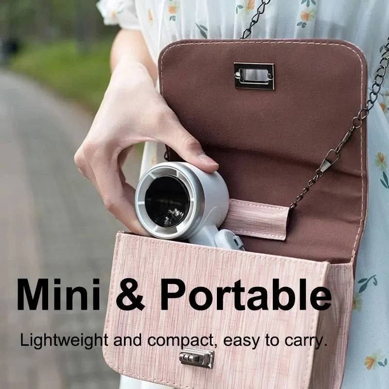 Foldable High-Speed Turbo Fan | Portable Pocket & Neck Fan | Outdoor