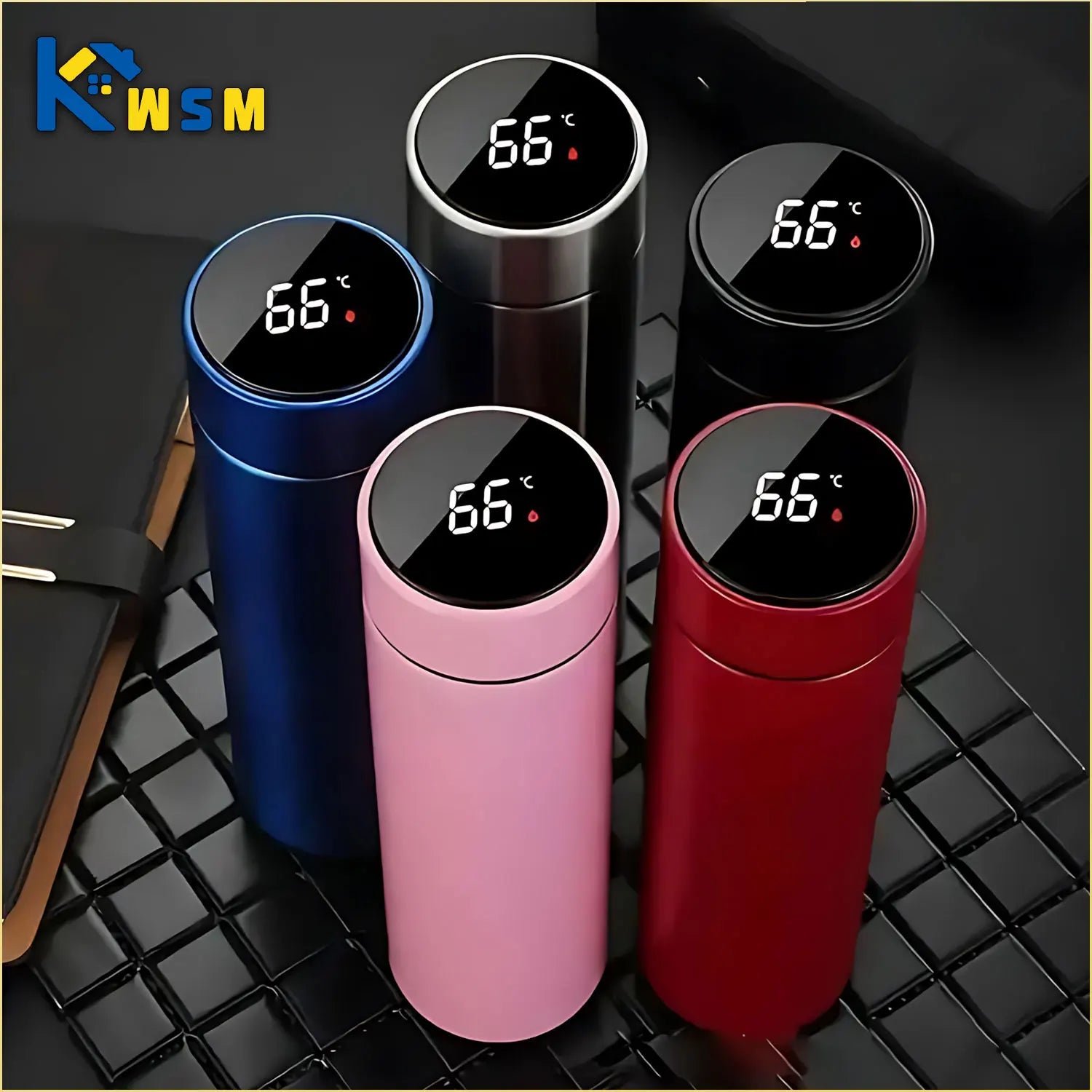 500ml Smart Thermos Cup — LED Temperature Display, Stainless Steel Vacuum Flask