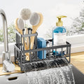 Stainless Steel Kitchen Sink Caddy — Rustproof Sponge & Brush Holder