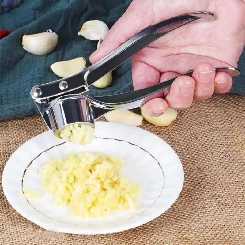 Zinc Alloy Garlic Press & Crusher | Anti-Slip Grip
