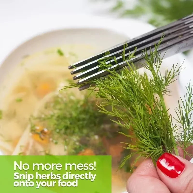 5-Blade Herb & Kitchen Scissors | Stainless Steel