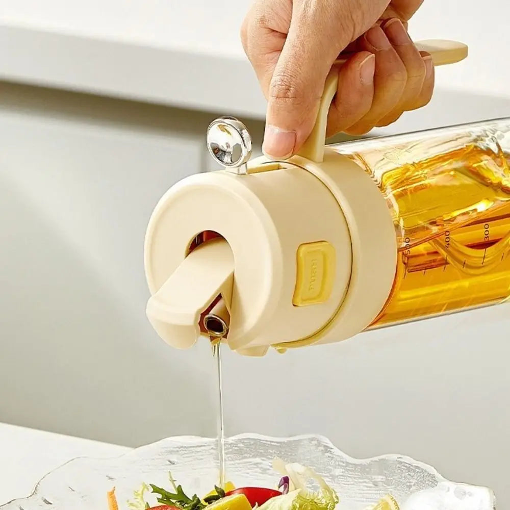 2-in-1 Glass Oil Sprayer & Dispenser 500ML | Refillable