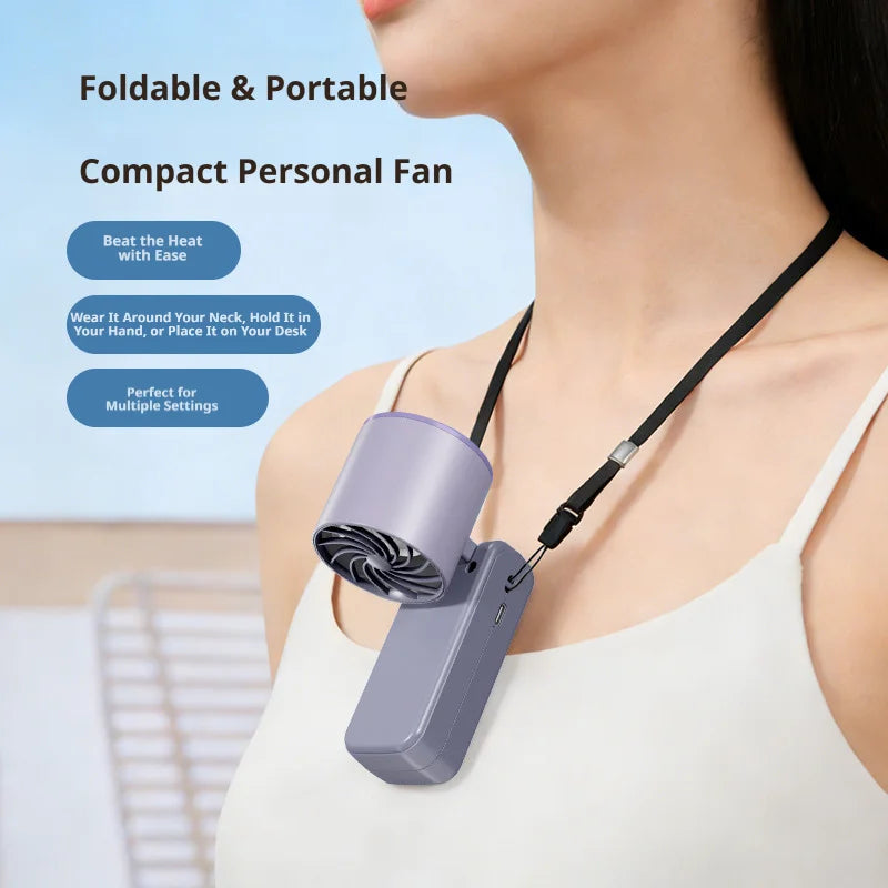 Portable Mini Turbo Fan | 199-Speed AI Chip | Smart LED Display | USB Rechargeable