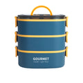 Stackable 3-Layer Bento Box 2500ml — Leak-Proof, Microwave Safe