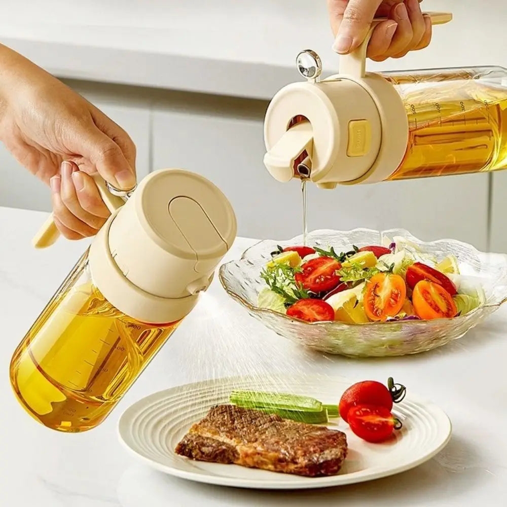 2-in-1 Glass Oil Sprayer Dispenser 500ML Refillable Olive Oil | Nexa Home