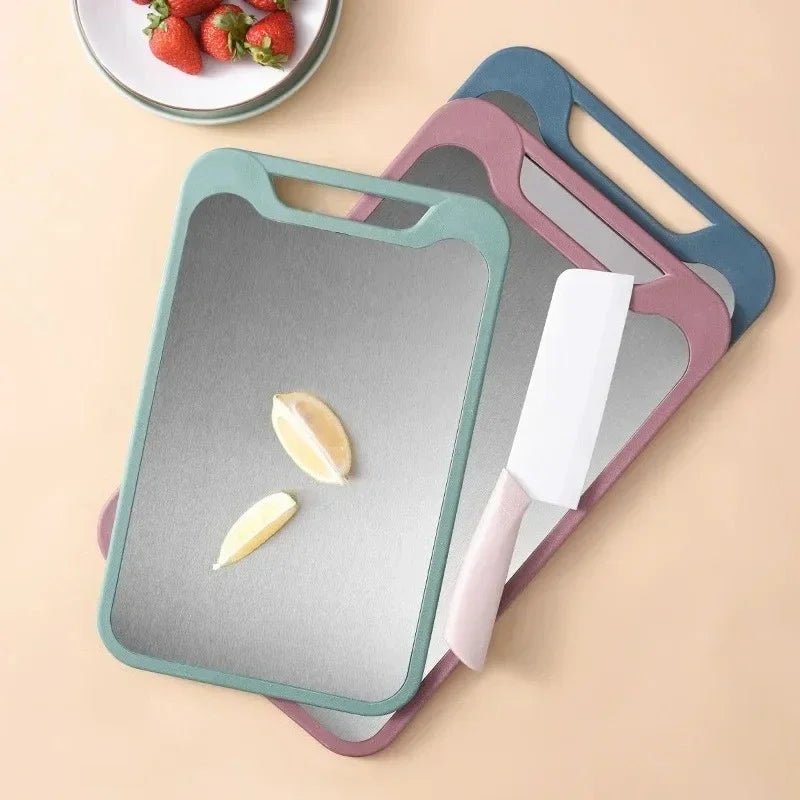 304 Stainless Steel Cutting Board — Double-Sided, Antibacterial Kitchen Chopping Board