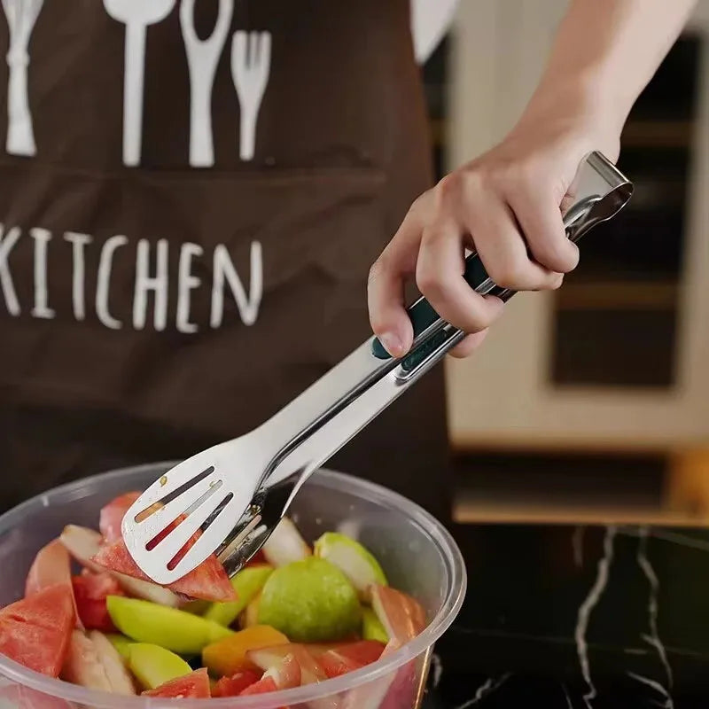Stainless Steel Non-Slip Food Tongs | BBQ, Kitchen & Salad