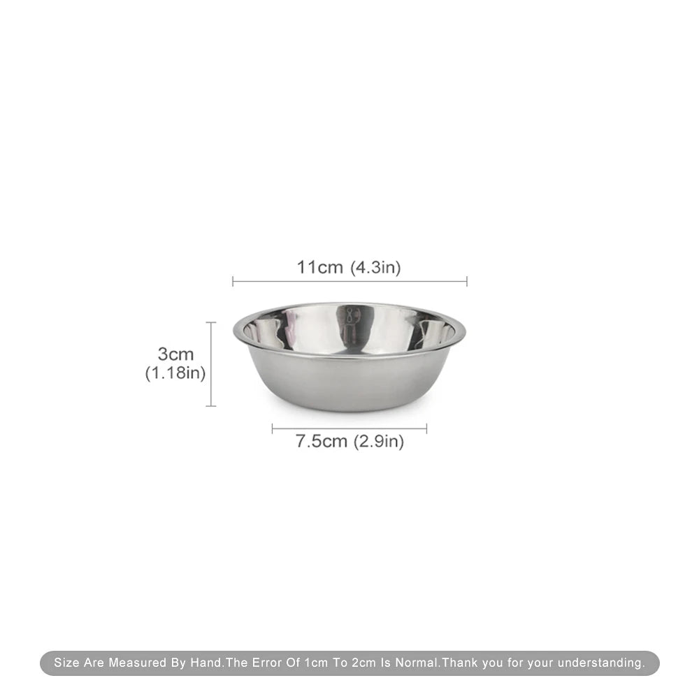 Dog Bowl Stainless Steel Pet Feeding Bowl Cat Food Drinking Feeder Bowl Durable Cheap For Small Medium Big Dogs