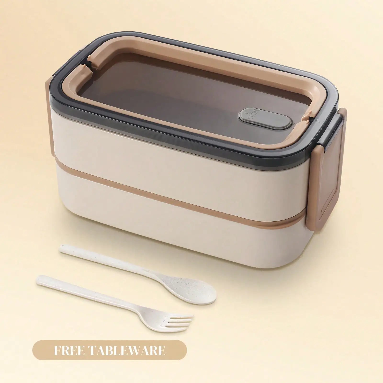 Stainless Steel 2-Layer Lunch Box — Leak-Proof Bento Box for Adults