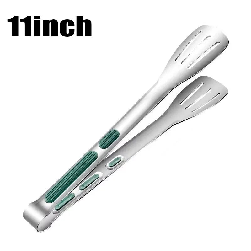 Stainless Steel Non-Slip Food Tongs | BBQ, Kitchen & Salad