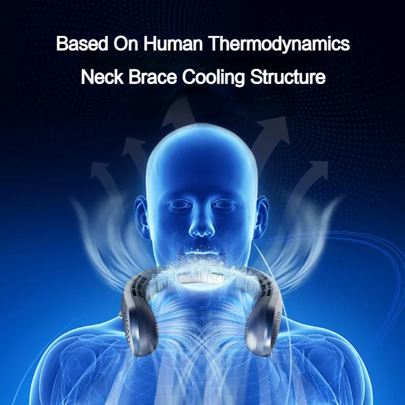 Neck Fan Wearable Cooling Fan 5 Speed Outdoor Sports Grey | Nexa Home