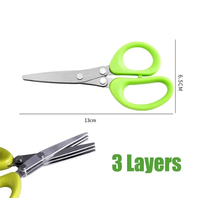 5-Blade Herb & Kitchen Scissors | Stainless Steel