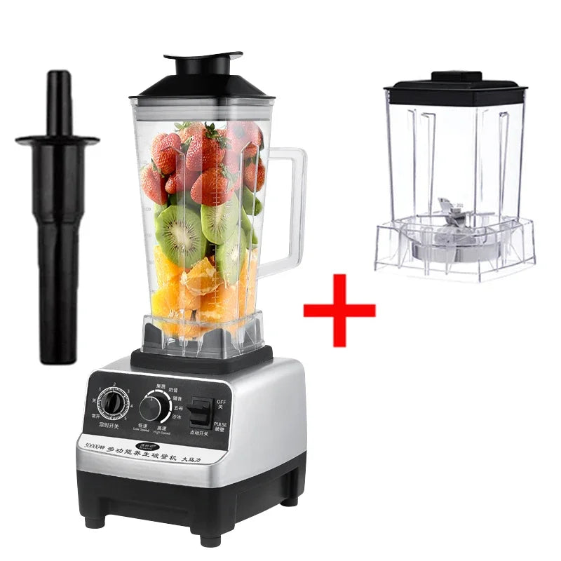 2000W Stationary Blender Heavy Duty Commercial Mixer Ice Smoothies Appliances for Kitchen Professional High Power Food Processor