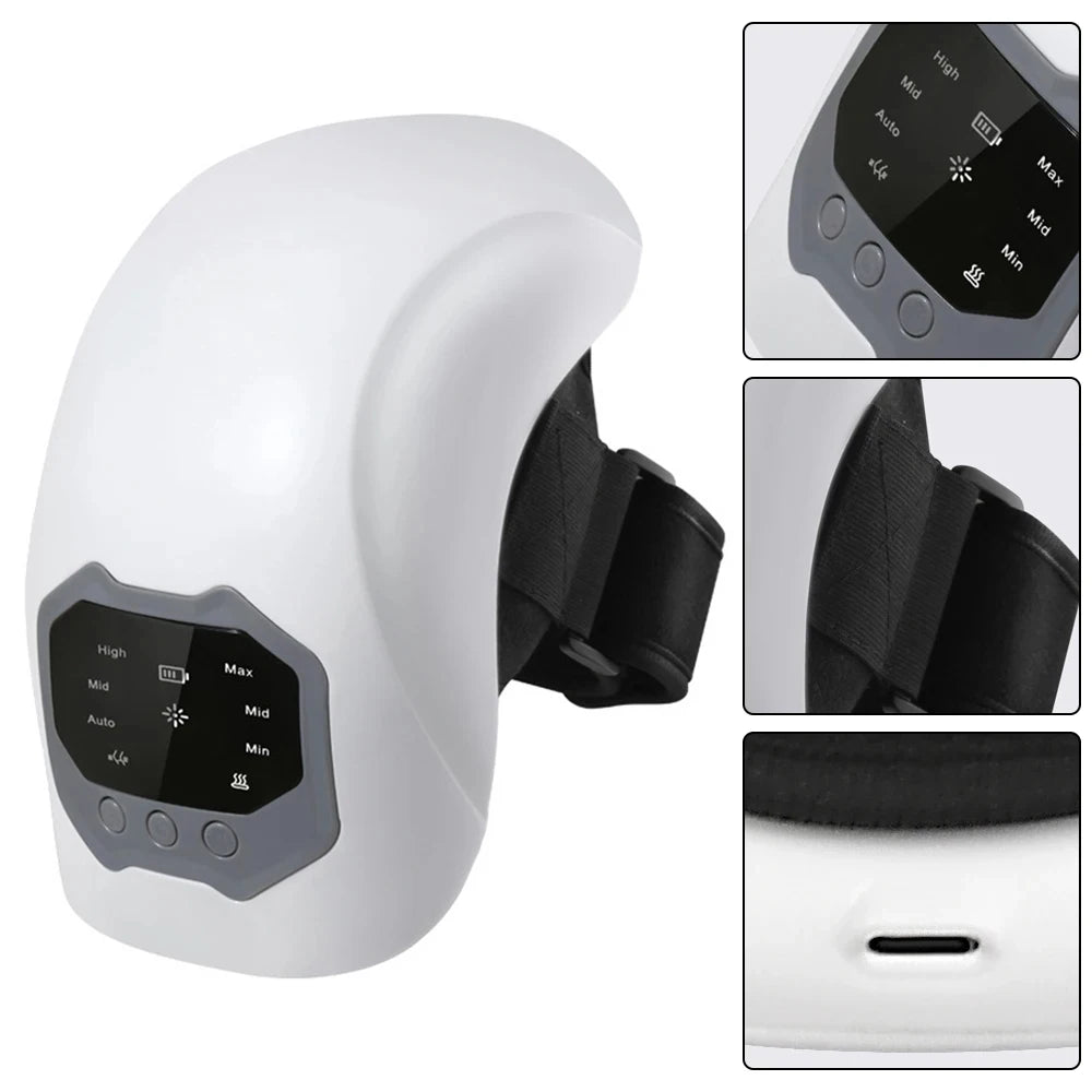 3-in-1 Wireless Knee Massager, Smart Air Pressure & Vibration 3D Kneading for  Shoulder Elbow , Portable Design