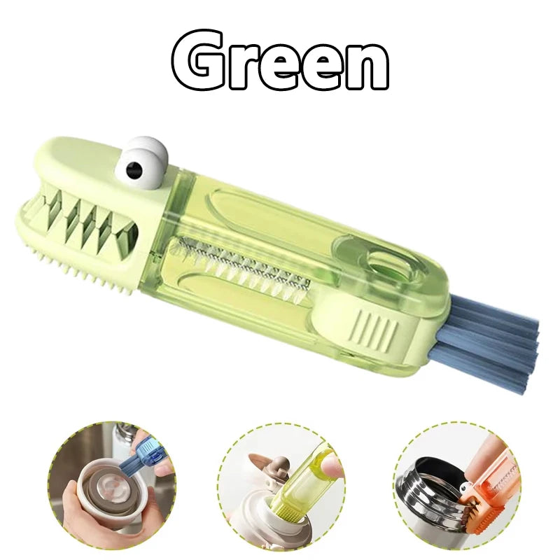 3-in-1 Bottle & Straw Cleaning Brush Set — Cup & Lid Detail Kitchen Cleaner