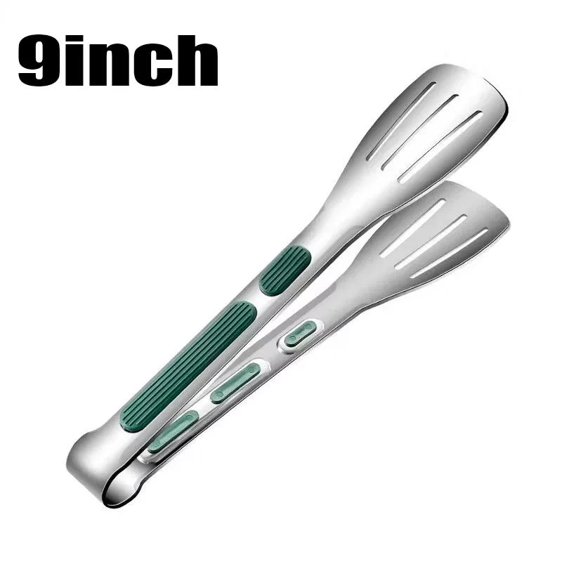 Stainless Steel Non-Slip Food Tongs | BBQ, Kitchen & Salad