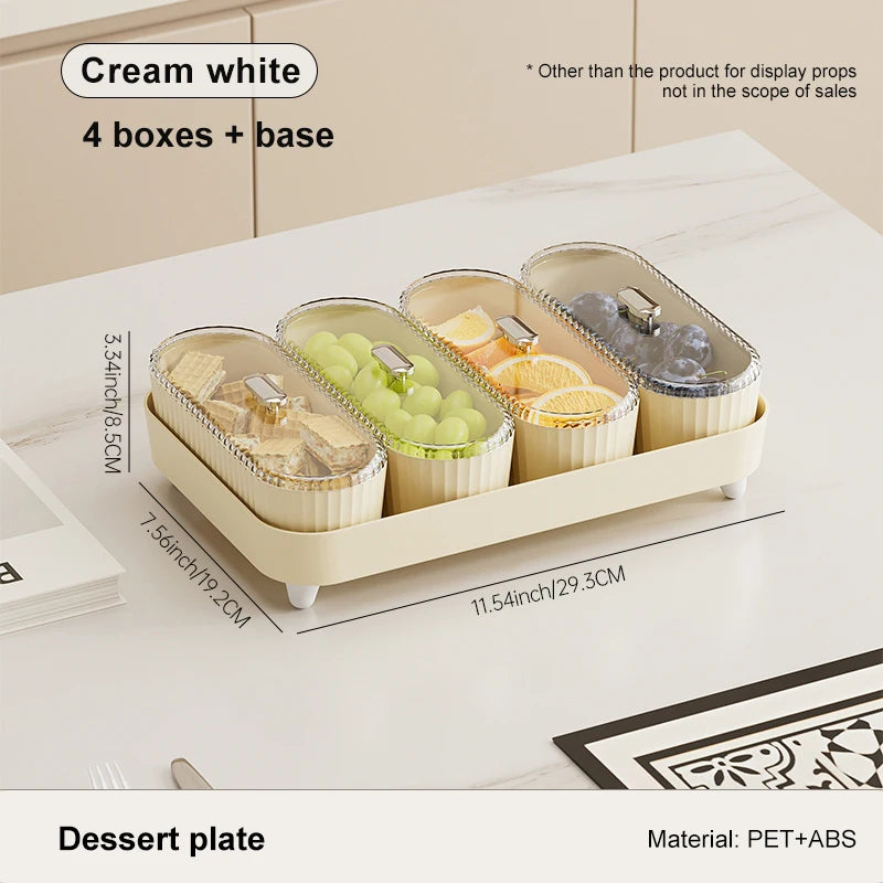 UFORU A Piece of Home Living Fruit Bowl for Living Room, Simple Style Nut and Dry Fruit Container with Lid