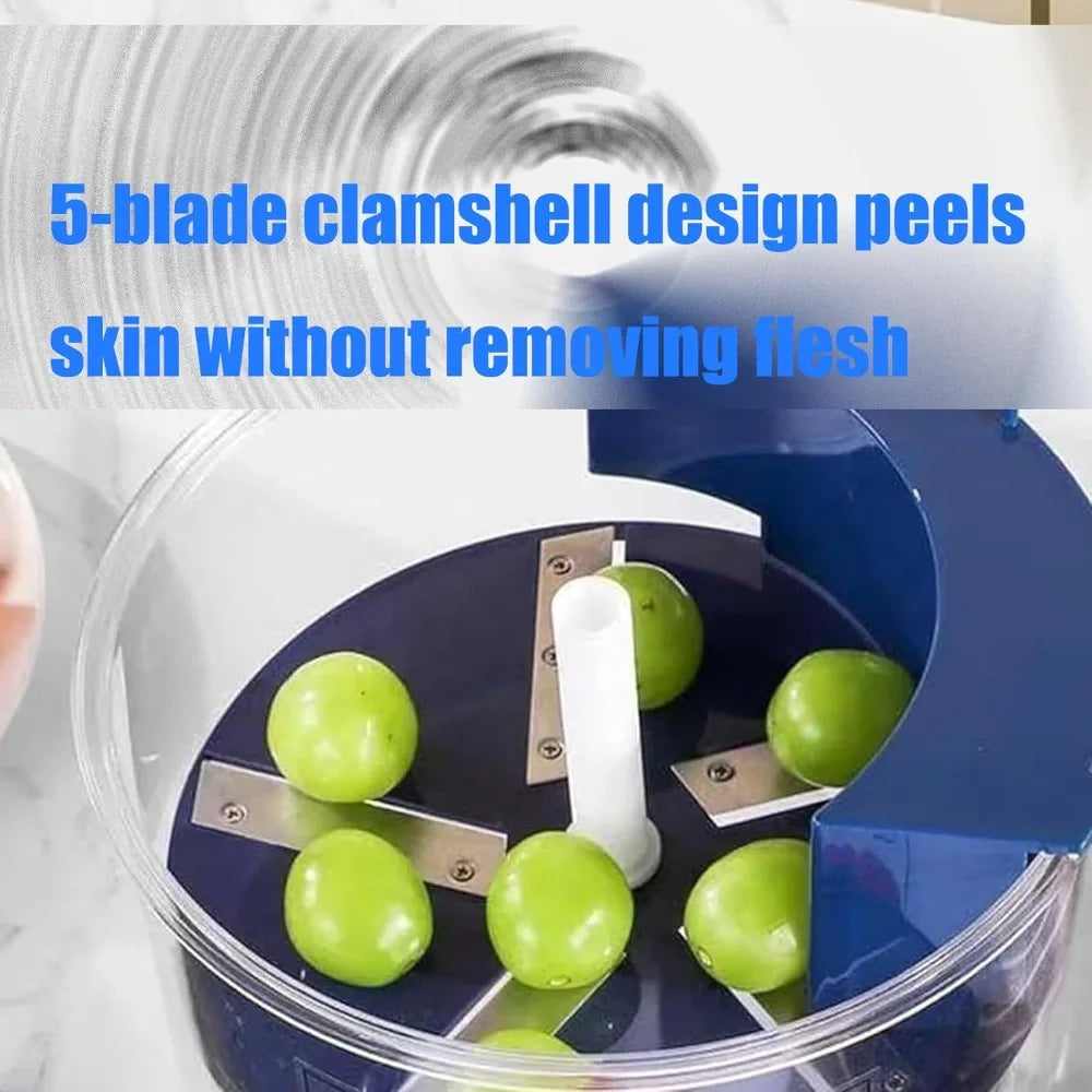 Automatic Electric Grape Peeler, Hands-Free Berry Skin Remover, Fruit Preparation Tool, Effortless Peeling