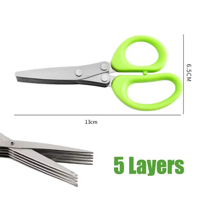 5-Blade Herb & Kitchen Scissors | Stainless Steel