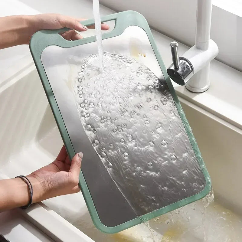 304 Stainless Steel Cutting Board — Double-Sided, Antibacterial Kitchen Chopping Board