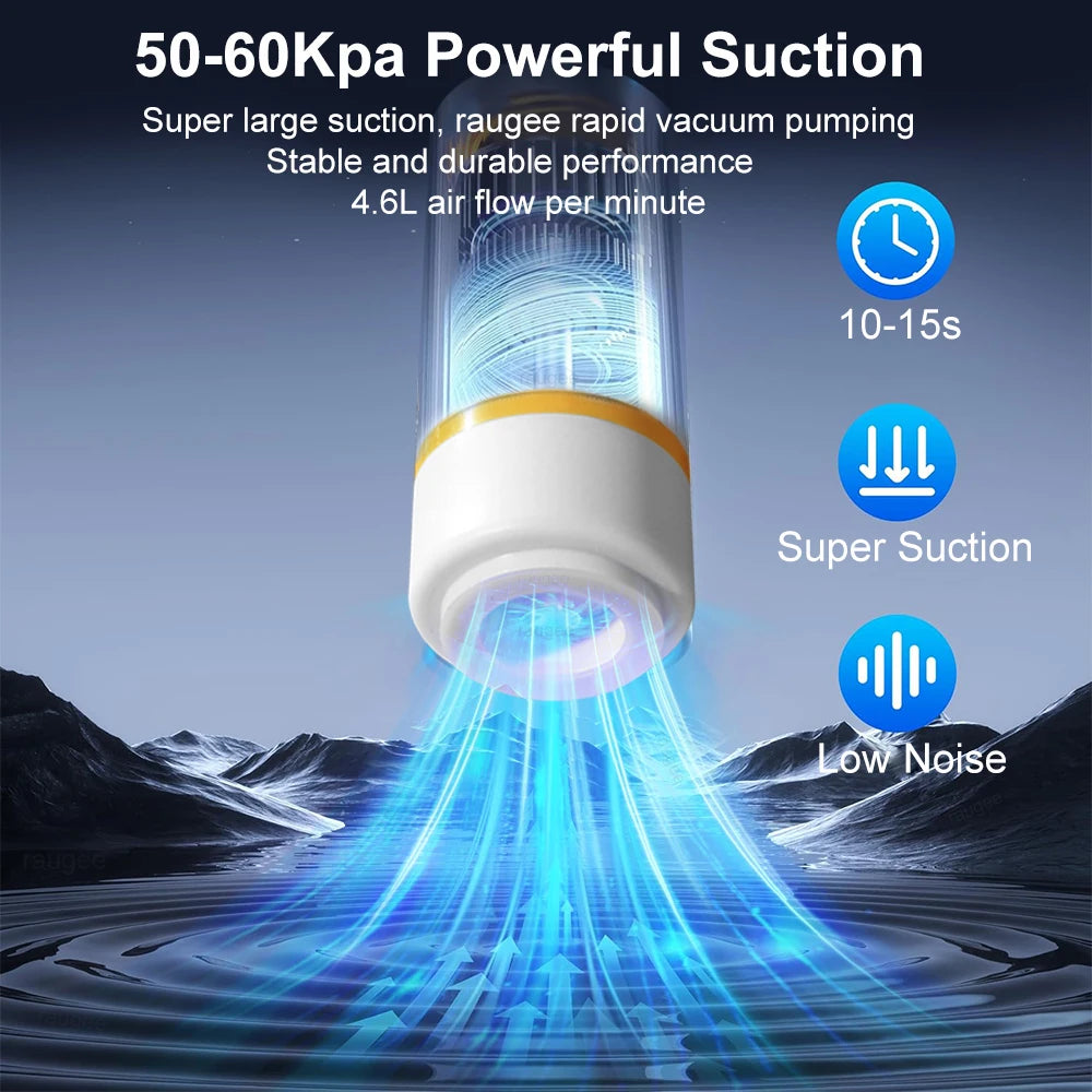 Food Vacuum Sealer Machine Electric Sealing Pump Handheld Vacuum Packing Machine for Food Rechargeable Portable Vacuum Sealer