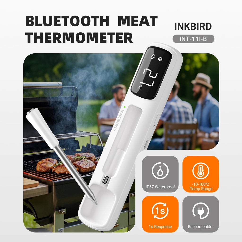 INKBIRD Mini Wireless Meat Thermometer | Bluetooth 5.4 | 1000ft Range