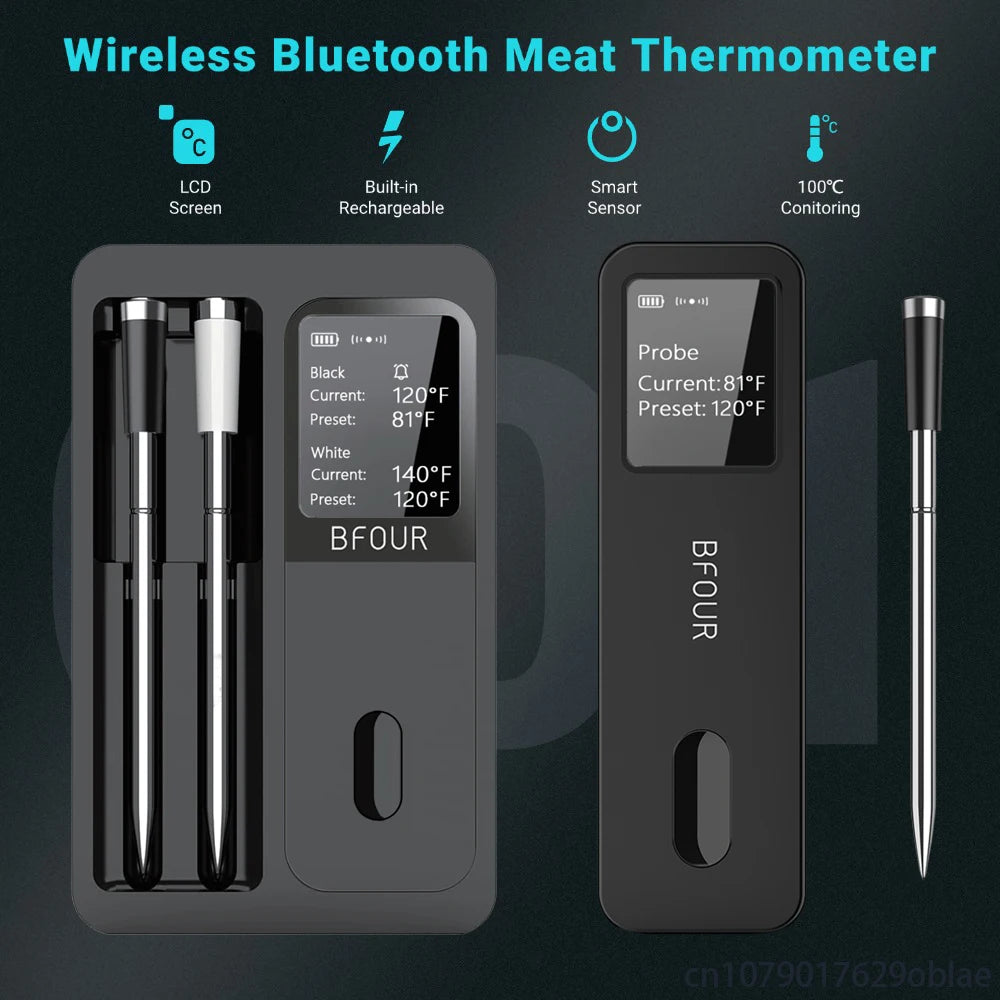 Wireless Bluetooth Meat Thermometer IP67 Waterproof BBQ Smoker | Nexa Home