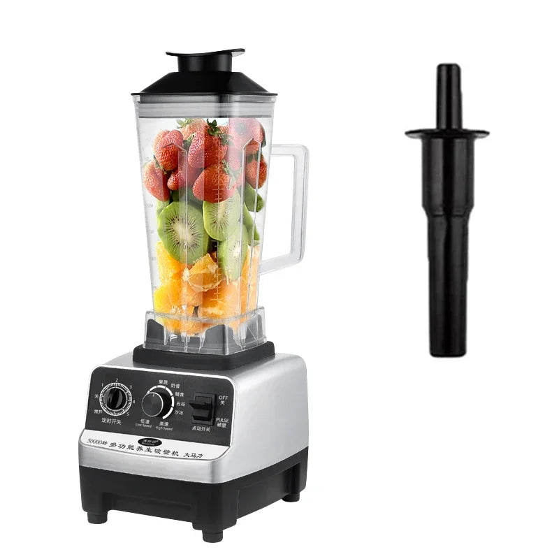 2000W Stationary Blender Heavy Duty Commercial Mixer Ice Smoothies Appliances for Kitchen Professional High Power Food Processor