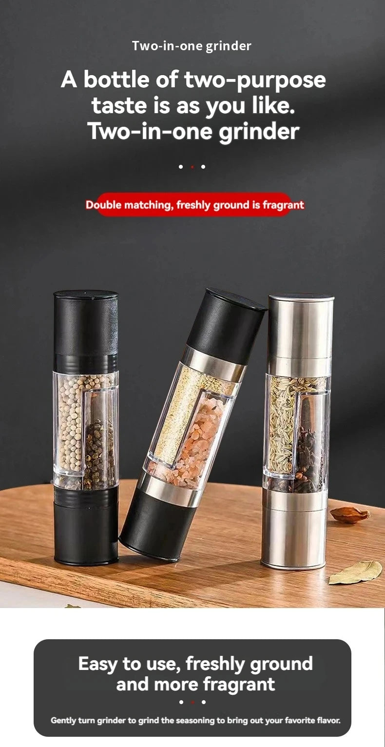 2-in-1 Salt & Pepper Grinder | Adjustable Ceramic Mill