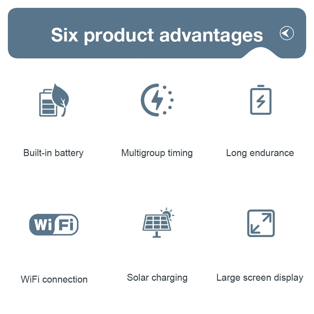 WiFi Intelligent Irrigation Watering Timer 1/2 Zone Auto Water Saving Solar Irrigation Controller Garden Lawn Plant Solar Timer