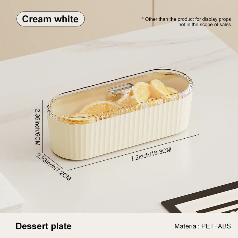 UFORU A Piece of Home Living Fruit Bowl for Living Room, Simple Style Nut and Dry Fruit Container with Lid