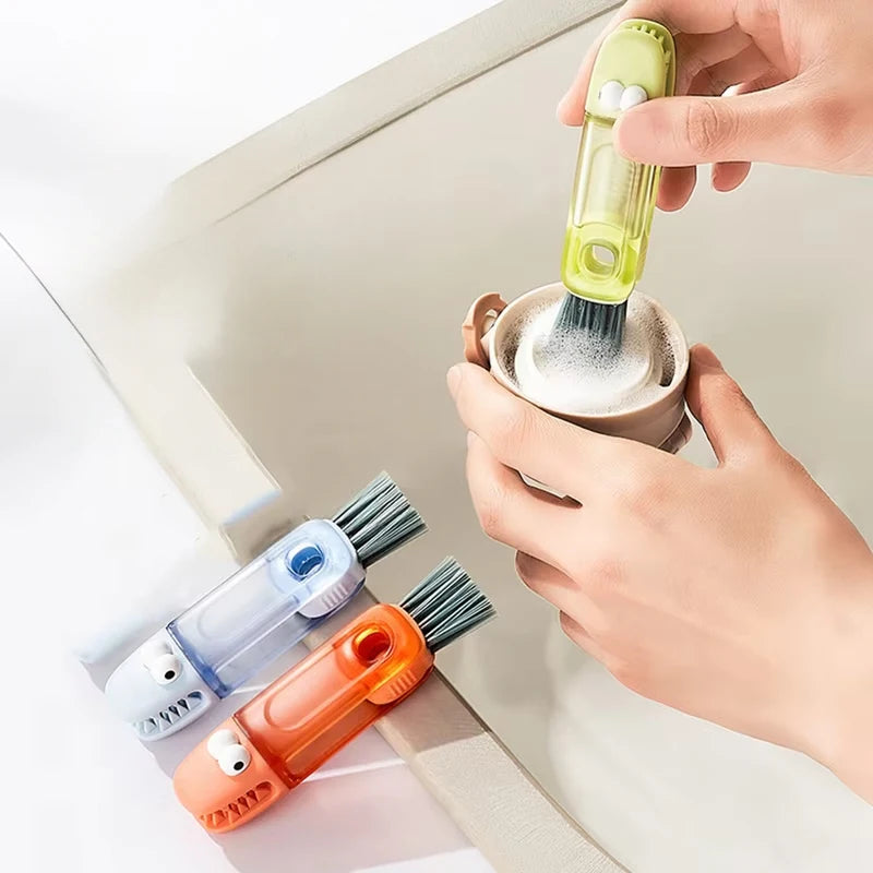 3-in-1 Bottle & Straw Cleaning Brush Set — Cup & Lid Detail Kitchen Cleaner