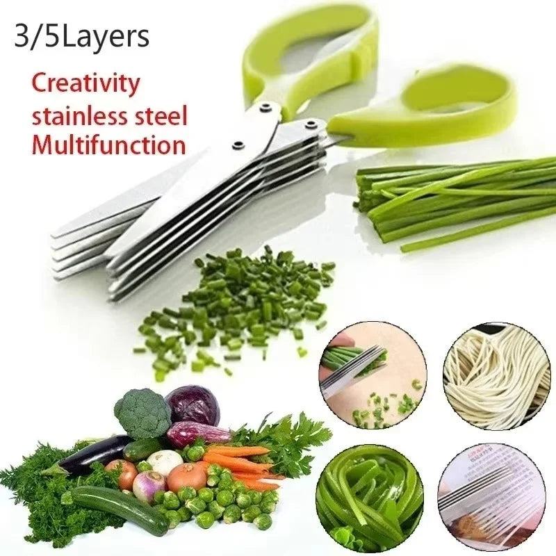 5-Blade Herb & Kitchen Scissors | Stainless Steel