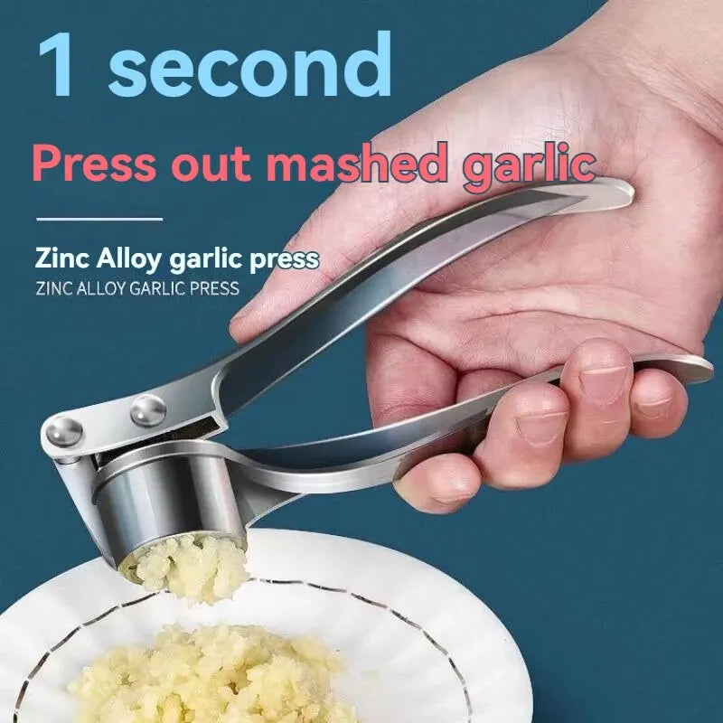 Zinc Alloy Garlic Press Crusher Anti-Slip Grip Dishwasher Safe | Nexa Home