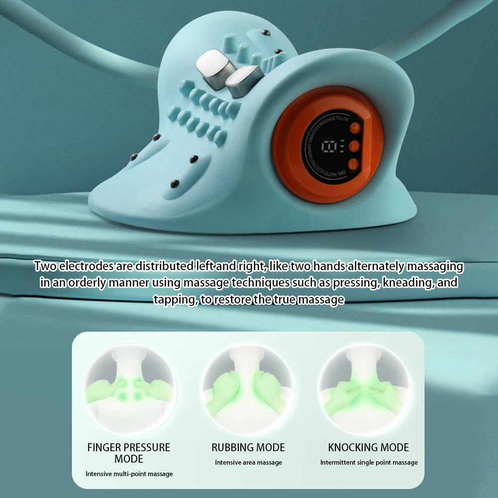 Cervical Massager for Adult Cervical Repair Traction Portable Neck and Head Acupoint Massage Pillow