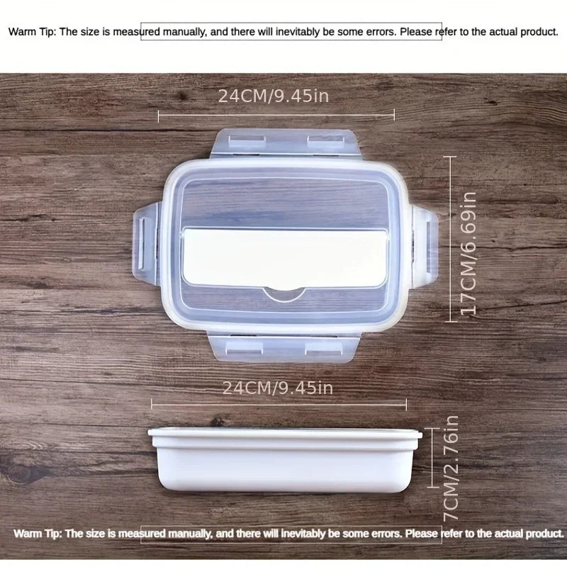 Leak-Proof Stainless Steel Bento Box — 3/4 Compartments, Easy-Clean for Office