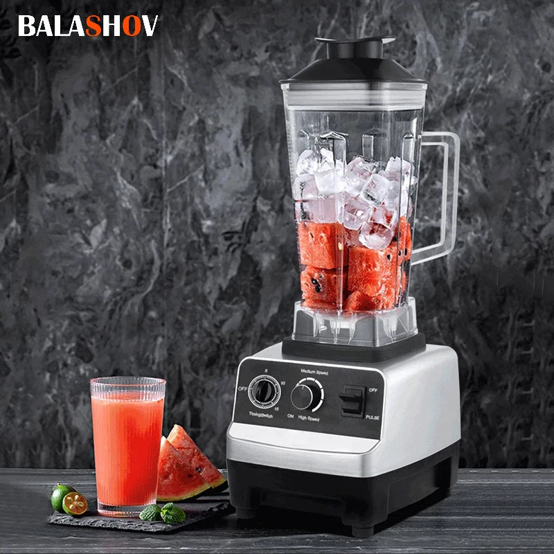 2000W Stationary Blender Heavy Duty Commercial Mixer Ice Smoothies Appliances for Kitchen Professional High Power Food Processor